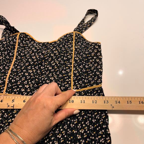 Madewell Playground Floral Posies Button Front Wide Leg Jumpsuit Size 00 - Picture 12 of 13